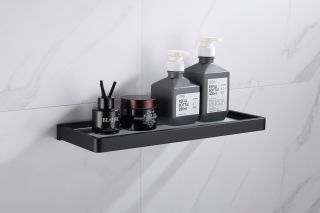 Полка стеклянная ABBER Westen AA1759B 40см чёрный матовый